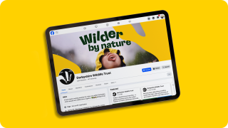 Derbyshire Wildlife Trust Facebook ipad screen